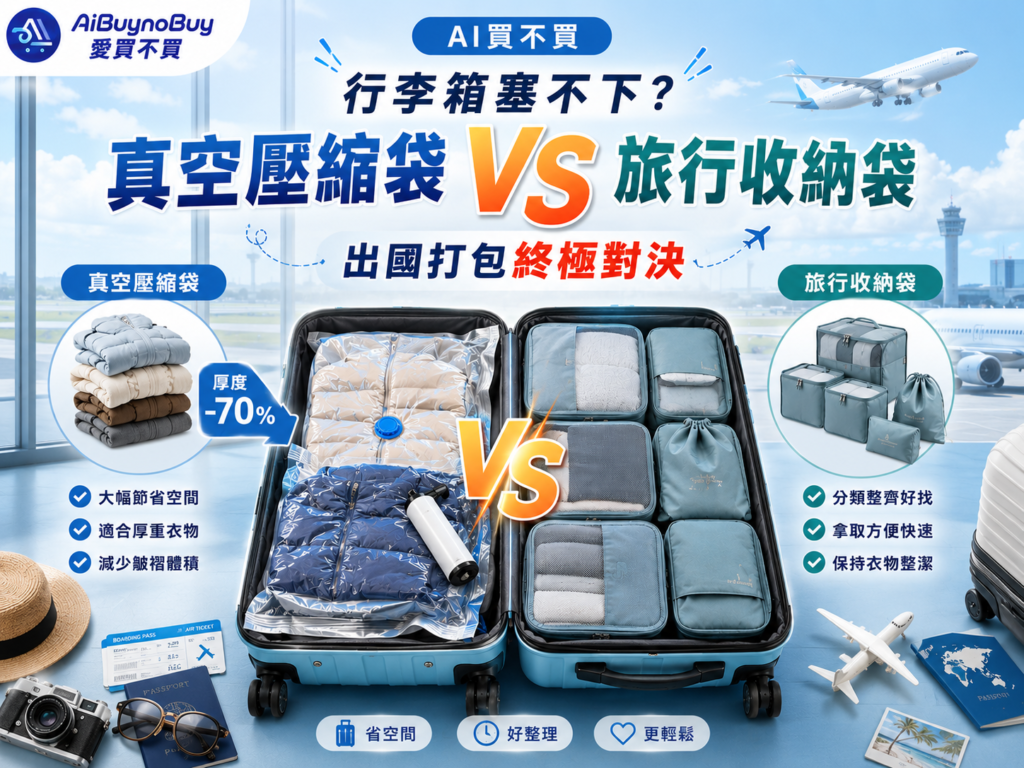 精選圖片_真空壓縮袋 vs 旅行收納袋怎麼選